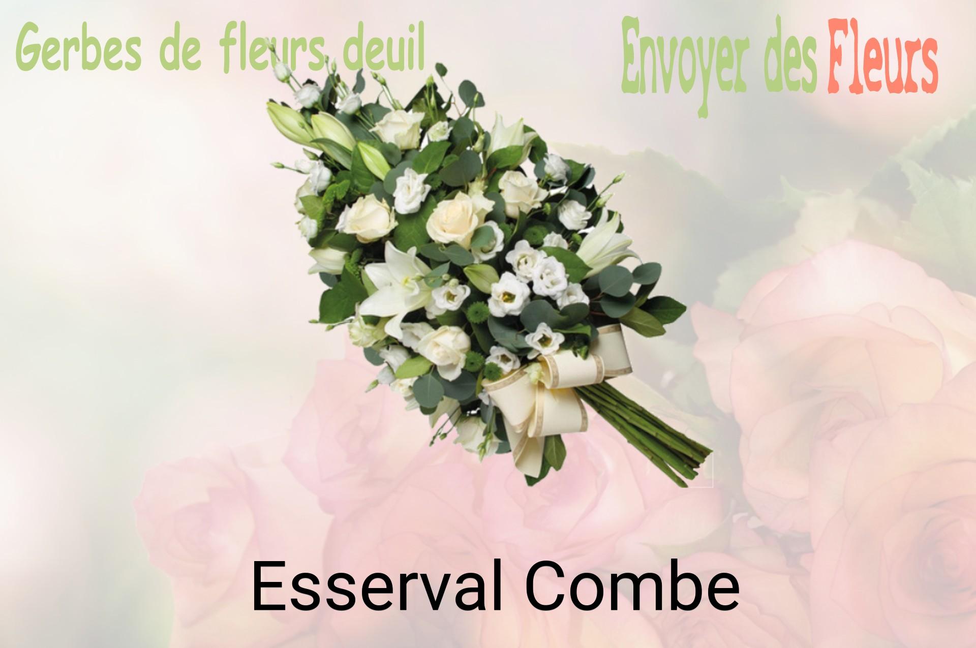 Gerbe de fleurs de deuil livrée à Esserval-Combe